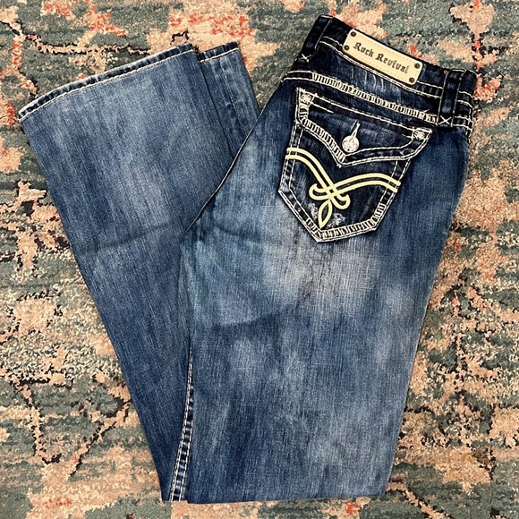 Women’s rock revival jeans, Elaina boot cut 30×33 - Picture 11 of 11